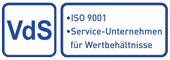 Zertifikat VdS ISO 9001 Service-Unternehmen für Wertbehältnisse